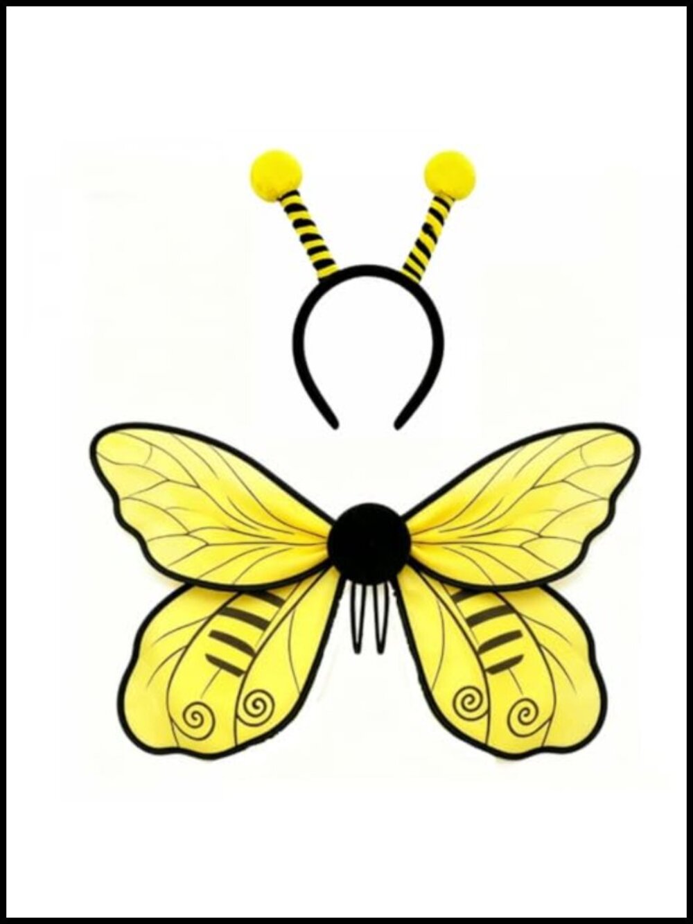 Kids Bee Wings Halloween Cosplay Costume Fairy Wing Headband Set